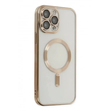 Mey İthalat®  iPhone 13 Pro Max Kılıf Kross Magneticsafe Kapak - Gold
