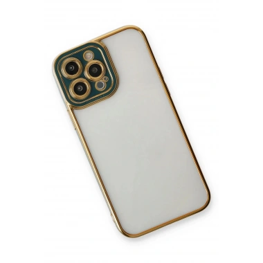 Mey İthalat® iPhone 13 Pro Max Kılıf Liva Lens Silikon - Yeşil
