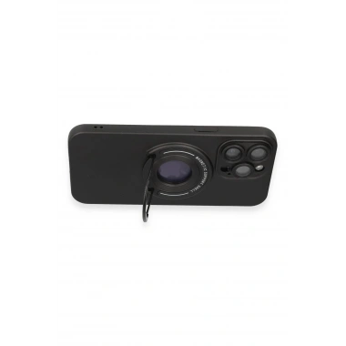 Mey İthalat® iPhone 13 Pro Max Kılıf Lukka Magneticsafe Kapak - Siyah