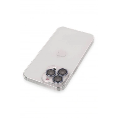 Mey İthalat® iPhone 13 Pro Max Kılıf Luko Lens Silikon - Sierra Blue