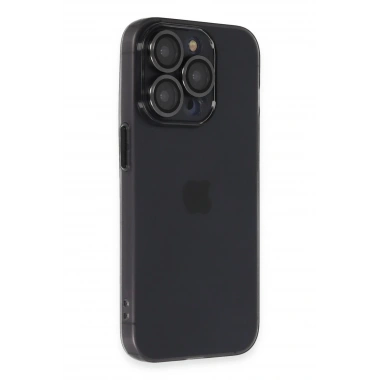 Mey İthalat® iPhone 13 Pro Max Kılıf Luko Lens Silikon - Siyah