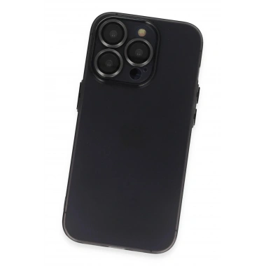 Mey İthalat® iPhone 13 Pro Max Kılıf Luko Lens Silikon - Siyah