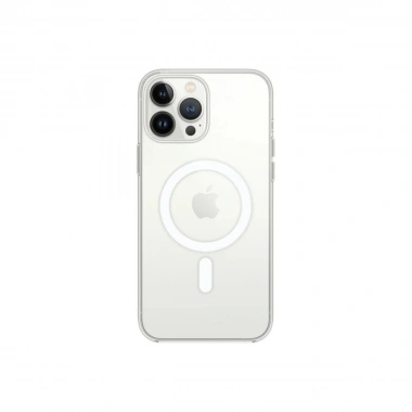 Mey İthalat®  iPhone 13 Pro Max Kılıf Magneticsafe Şeffaf Silikon - Şeffaf