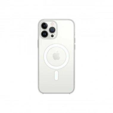 Mey İthalat®  iPhone 13 Pro Max Kılıf Magneticsafe Şeffaf Silikon - Şeffaf