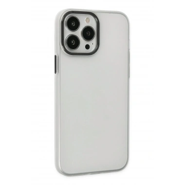 Mey İthalat®  iPhone 13 Pro Max Kılıf Modos Metal Kapak - Şeffaf