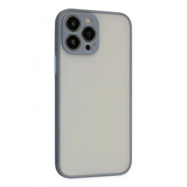 Mey İthalat®  iPhone 13 Pro Max Kılıf Montreal Silikon Kapak - Gri