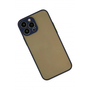 Mey İthalat®  iPhone 13 Pro Max Kılıf Montreal Silikon Kapak - Lacivert