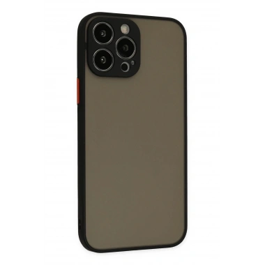 Mey İthalat®  iPhone 13 Pro Max Kılıf Montreal Silikon Kapak - Siyah