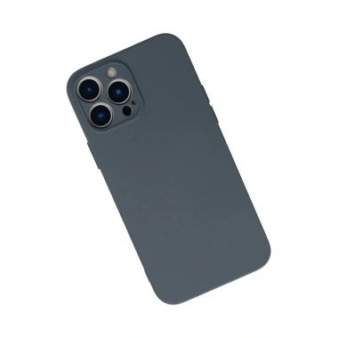 Mey İthalat®  iPhone 13 Pro Max Kılıf Nano içi Kadife Silikon - Gri