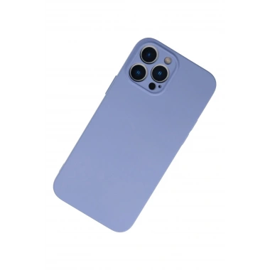 Mey İthalat®  iPhone 13 Pro Max Kılıf Nano içi Kadife Silikon - Lila