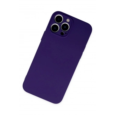 Mey İthalat®  iPhone 13 Pro Max Kılıf Nano içi Kadife Silikon - Mor