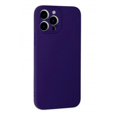 Mey İthalat®  iPhone 13 Pro Max Kılıf Nano içi Kadife Silikon - Mor