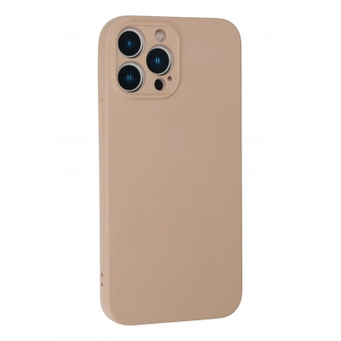 Mey İthalat®  iPhone 13 Pro Max Kılıf Nano içi Kadife Silikon - Pudra