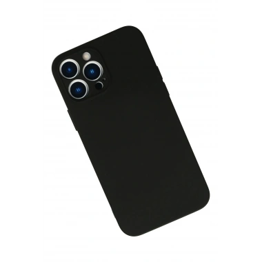 Mey İthalat®  iPhone 13 Pro Max Kılıf Nano içi Kadife Silikon - Siyah