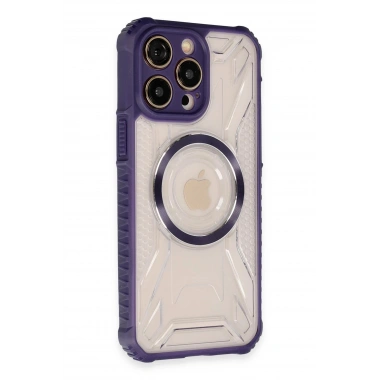 Mey İthalat® iPhone 13 Pro Max Kılıf Prag Magneticsafe Kapak - Derin Mor