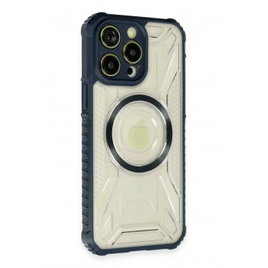 Mey İthalat® iPhone 13 Pro Max Kılıf Prag Magneticsafe Kapak - Lacivert