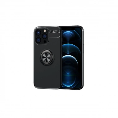 Mey İthalat® iPhone 13 Pro Max Kılıf Range Yüzüklü Silikon - Siyah