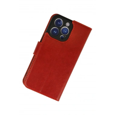 Mey İthalat®  iPhone 13 Pro Max Kılıf Trend S Plus Kapaklı Kılıf - Kırmızı