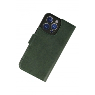 Mey İthalat®  iPhone 13 Pro Max Kılıf Trend S Plus Kapaklı Kılıf - Yeşil