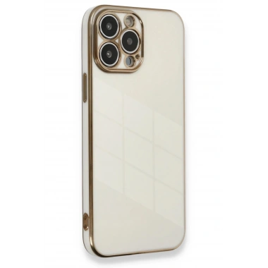 Mey İthalat®  iPhone 13 Pro Max Kılıf Volet Silikon - Beyaz