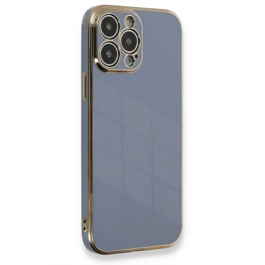 Mey İthalat®  iPhone 13 Pro Max Kılıf Volet Silikon - Mavi