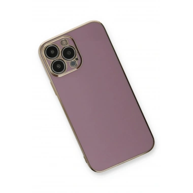 Mey İthalat®  iPhone 13 Pro Max Kılıf Volet Silikon - Mor
