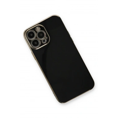 Mey İthalat®  iPhone 13 Pro Max Kılıf Volet Silikon - Siyah