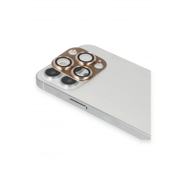 Mey İthalat® iPhone 13 Pro Max Pers Alüminyum Kamera Lens - Gold