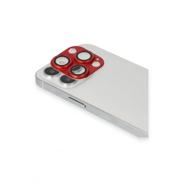 Mey İthalat® iPhone 13 Pro Max Pers Alüminyum Kamera Lens - Kırmızı