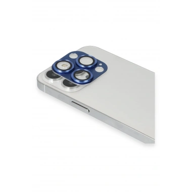 Mey İthalat®  iPhone 13 Pro Max Pers Alüminyum Kamera Lens - Lacivert