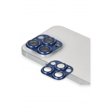 Mey İthalat®  iPhone 13 Pro Max Pers Alüminyum Kamera Lens - Lacivert
