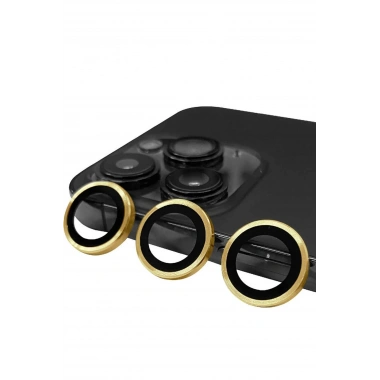 Mey İthalat® iPhone 13 Pro Max Raze Metal Kamera Lens - Gold