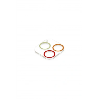 Mey İthalat® iPhone 13 Pro Max Renkli Kamera Lens Koruma Cam - Turuncu-Kırmızı