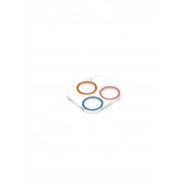 Mey İthalat® iPhone 13 Pro Renkli Kamera Lens Koruma Cam - Pembe-Mavi