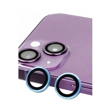 Mey İthalat® iPhone 13 Raze Metal Kamera Lens - Mavi