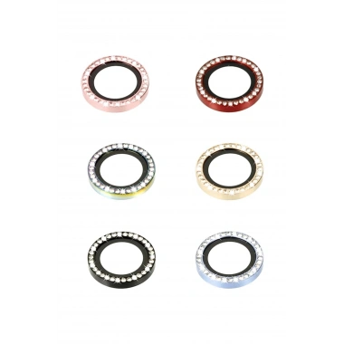 Mey İthalat® iPhone 14 Diamond Kamera Lens - Kırmızı