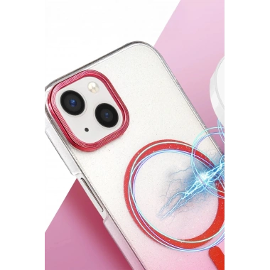 Mey İthalat®   iPhone 14 Glossy Magsafe Kapak - Mor