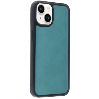 Mey İthalat®  iPhone 14 Kılıf Aras Deri Kapak - Açık Yeşil