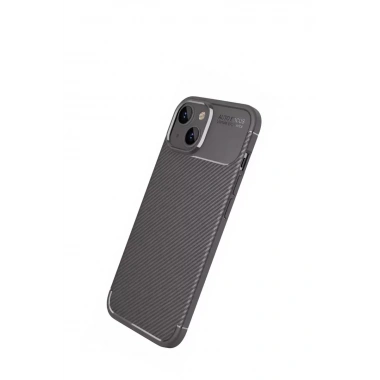 Mey İthalat®   iPhone 14 Kılıf Auto Focus Karbon Kapak - Gri