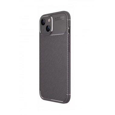Mey İthalat®   iPhone 14 Kılıf Auto Focus Karbon Kapak - Gri