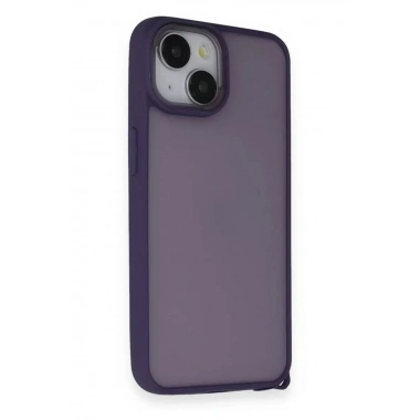 Mey İthalat®   iPhone 14 Kılıf Elegant Kapak - Derin Mor
