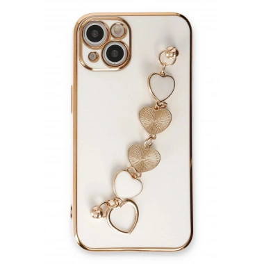 Mey İthalat® iPhone 14 Kılıf Esila Silikon - Beyaz