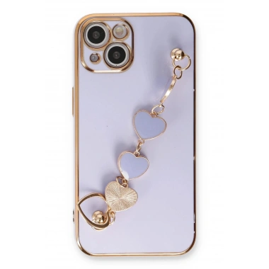 Mey İthalat®  iPhone 14 Kılıf Esila Silikon - Lila