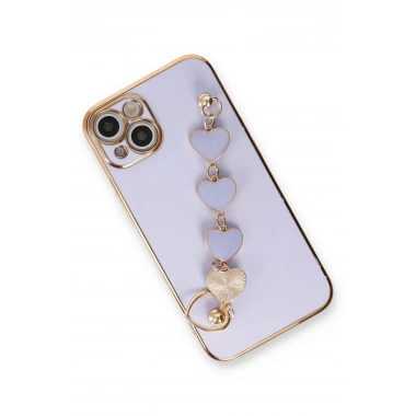 Mey İthalat®  iPhone 14 Kılıf Esila Silikon - Lila