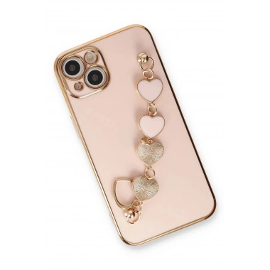 Mey İthalat® iPhone 14 Kılıf Esila Silikon - Pudra