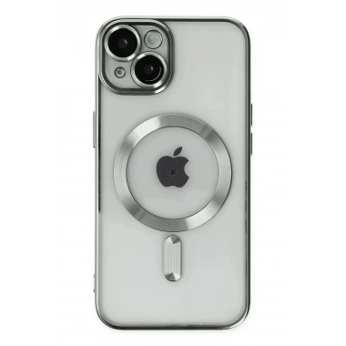 Mey İthalat®  iPhone 14 Kılıf Kross Magneticsafe Kapak - Gümüş