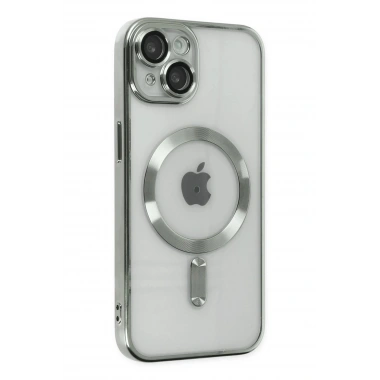 Mey İthalat®  iPhone 14 Kılıf Kross Magneticsafe Kapak - Gümüş