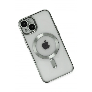 Mey İthalat®  iPhone 14 Kılıf Kross Magneticsafe Kapak - Gümüş