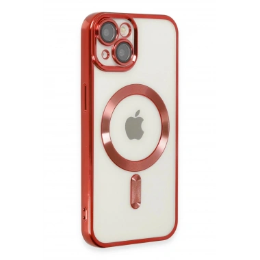 Mey İthalat®  iPhone 14 Kılıf Kross Magneticsafe Kapak - Kırmızı