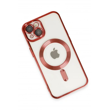 Mey İthalat®  iPhone 14 Kılıf Kross Magneticsafe Kapak - Kırmızı